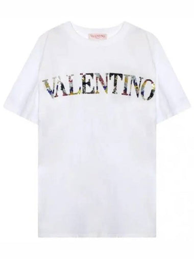 embroidered jersey t shirt - VALENTINO - BALAAN 1