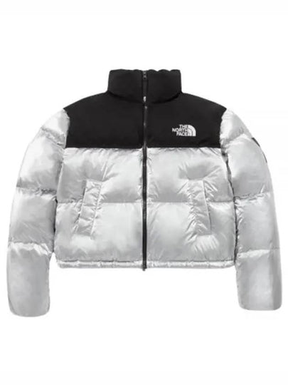 Label Nuptse Down Padding Silver - THE NORTH FACE - BALAAN 2