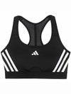 Power Impact Train Medium Support 3 Stripe Bra Black - ADIDAS - BALAAN 2