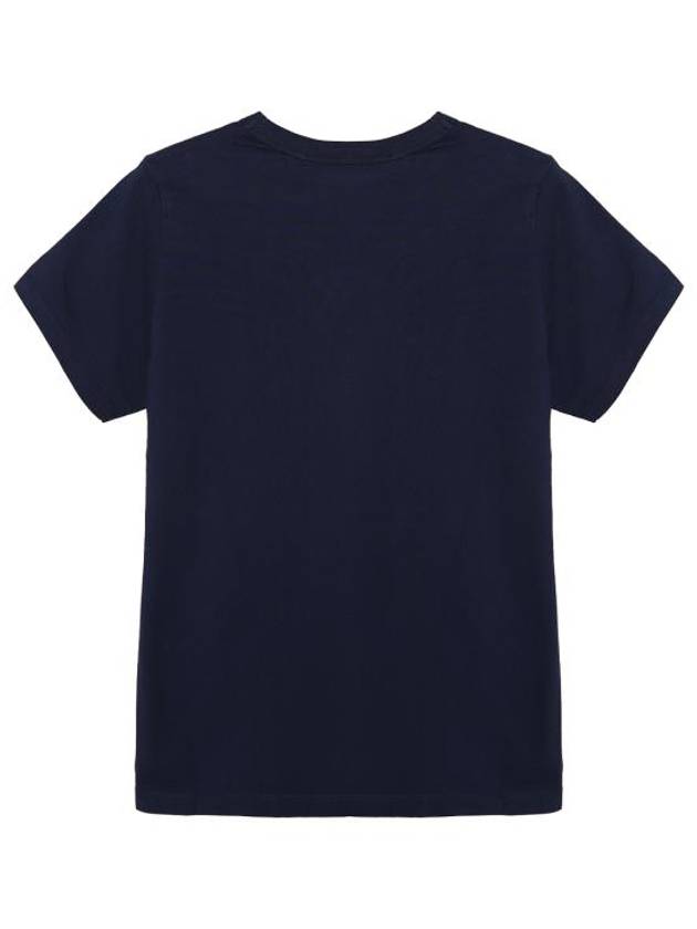 Tricolor Fox Patch Classic Pocket Short Sleeve T-Shirt Navy - MAISON KITSUNE - BALAAN 2