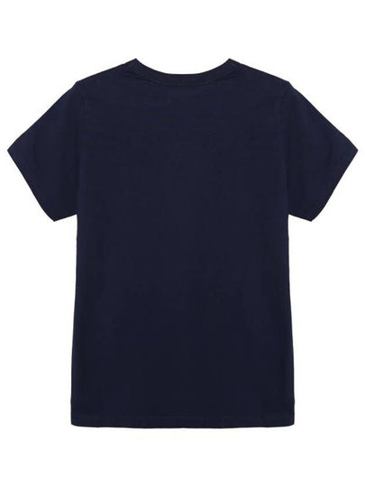 Tricolor Fox Patch Classic Pocket Short Sleeve T-Shirt Navy - MAISON KITSUNE - BALAAN 2