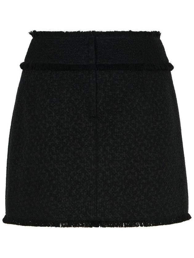 Dolce & Gabbana Black Wool Blend Miniskirt - DOLCE&GABBANA - BALAAN 3