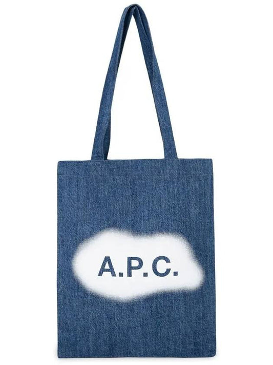 Lou Logo Denim Tote Bag Washed Indigo - A.P.C. - BALAAN 2