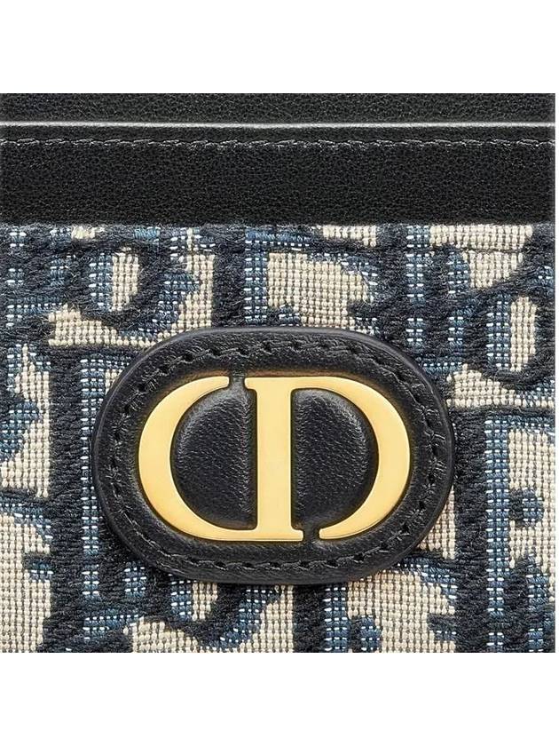 30 Montaine 5 Slot Oblique Jacquard Card Wallet Blue - DIOR - BALAAN 5