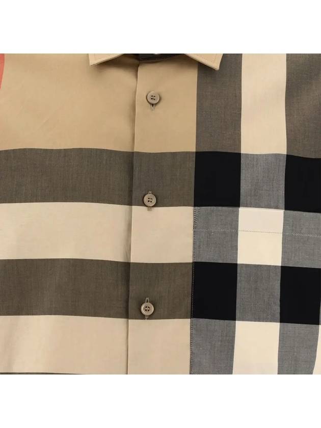 Check Cotton Long Sleeve Shirt Archive Beige - BURBERRY - BALAAN 5