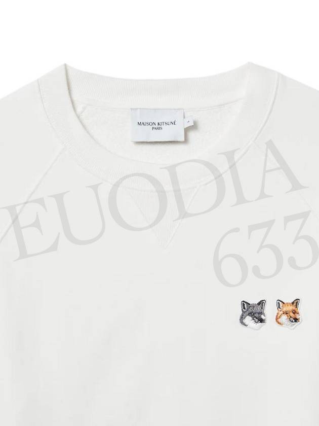 Double Fox Head Patch Classic Sweatshirt Ecru - MAISON KITSUNE - BALAAN 4