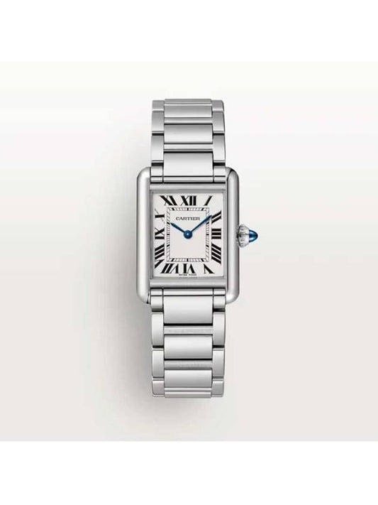 Women's Tank Quartz Steel Watch Silver - CARTIER - BALAAN 2