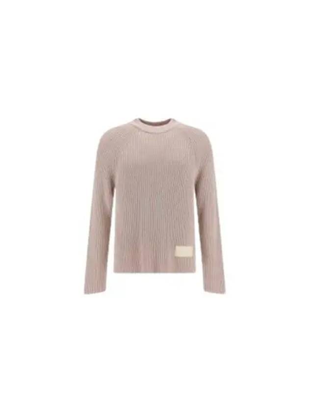 Logo Patch Basic Knit Top Powder Pink - AMI - BALAAN 2