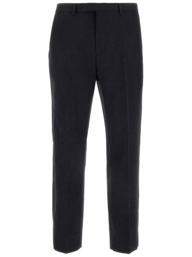 Crease detail wool straight pants dark gray - GUCCI - BALAAN 2