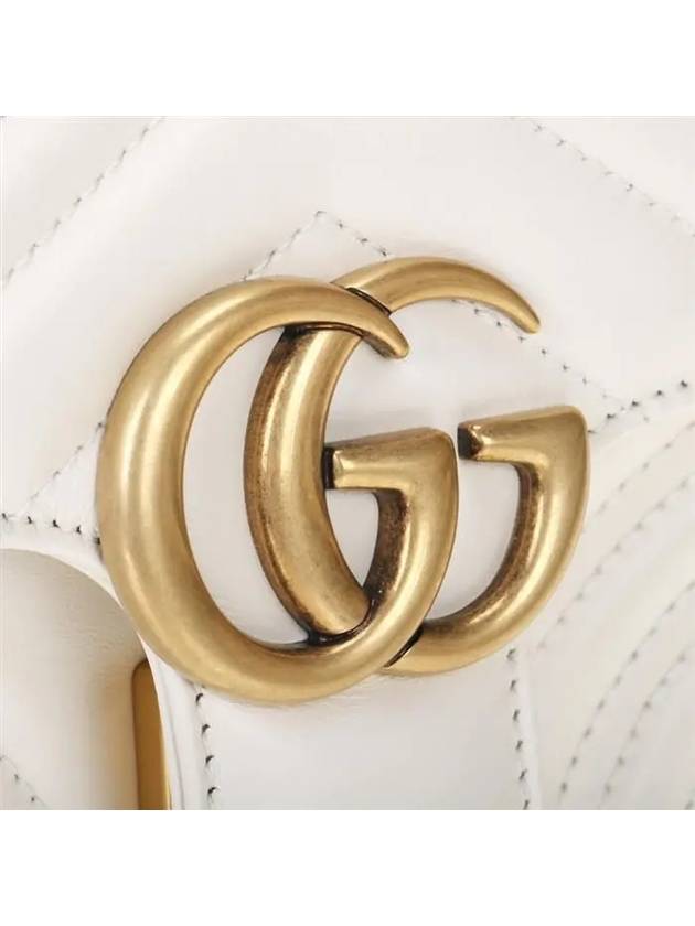 GG Marmont Mini Top Handle Tote Bag White - GUCCI - BALAAN 8