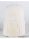 Women s Beige Wool Logo Beanie OS - MONCLER - BALAAN 2