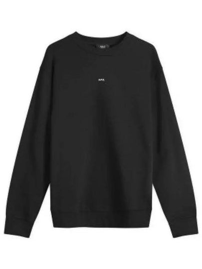 Boxy Micro Logo Sweatshirt Black - A.P.C. - BALAAN 2