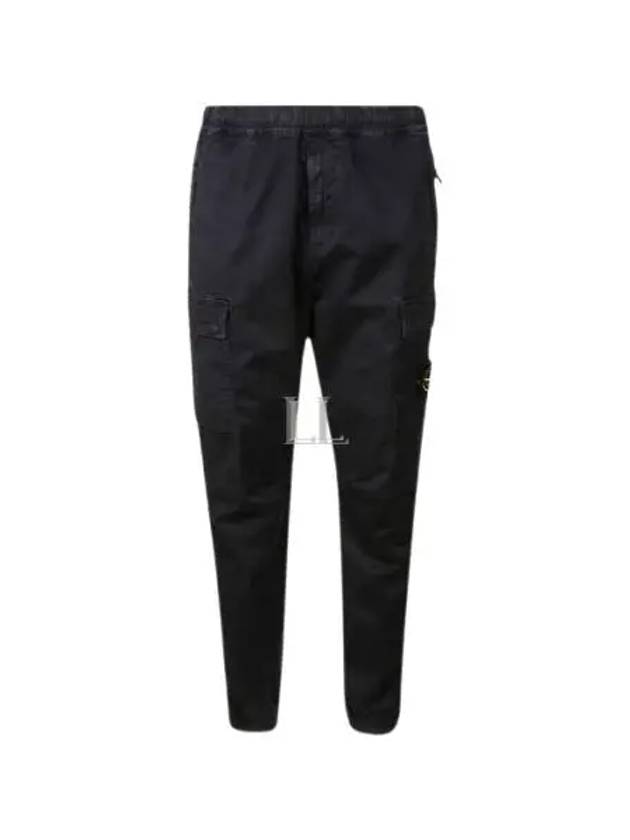 Men's Wappen Patch Straight Pants Navy - STONE ISLAND - BALAAN 2