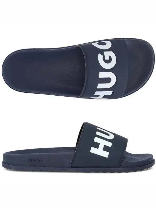 Men's Logo Slippers Navy - HUGO BOSS - BALAAN 2