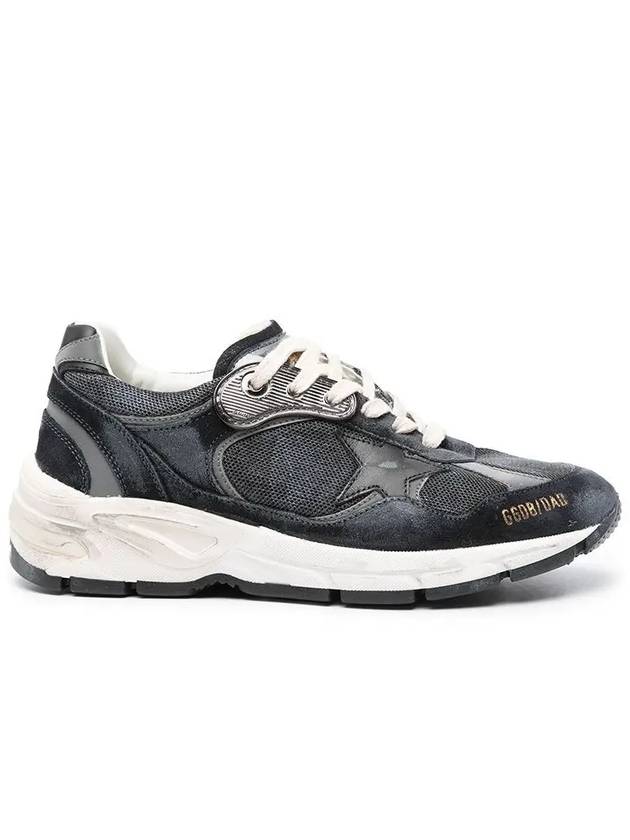 Running Leather Mesh Suede Low Top Sneakers Dark Blue - GOLDEN GOOSE - BALAAN 2