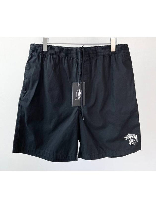 Men's Basic Stock Beach Shorts Black - STUSSY - BALAAN 2