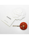 Button Hair pins Hairpin Red AB9034 B08626 NJ192 - CHANEL - BALAAN 3