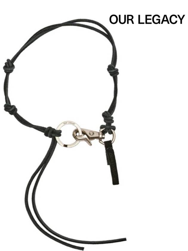 Leather Ladon Keychain Necklace Black - OUR LEGACY - BALAAN 2