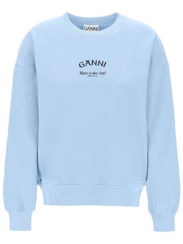 Logo Sweatshirt Blue - GANNI - BALAAN 2