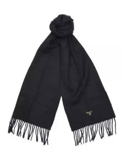 Plain Lambswool Muffler Black - BARBOUR - BALAAN 2