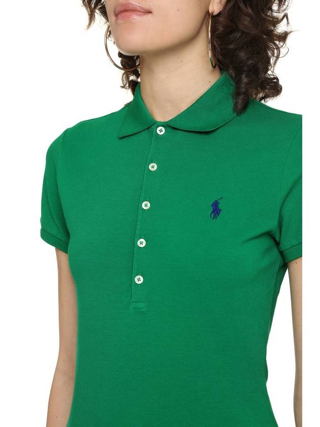 Women's Julie Logo Embroidered Short Sleeve PK Shirt Green - POLO RALPH LAUREN - BALAAN 6