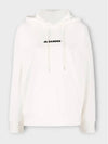 Logo Cotton Hoodie White - JIL SANDER - BALAAN 3