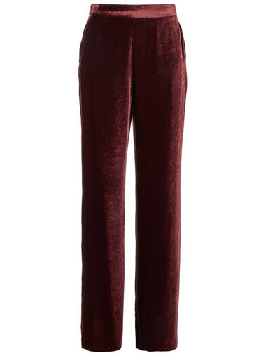 Red Pants With Elastic Waistband In Velvet Woman - ETRO - BALAAN 1