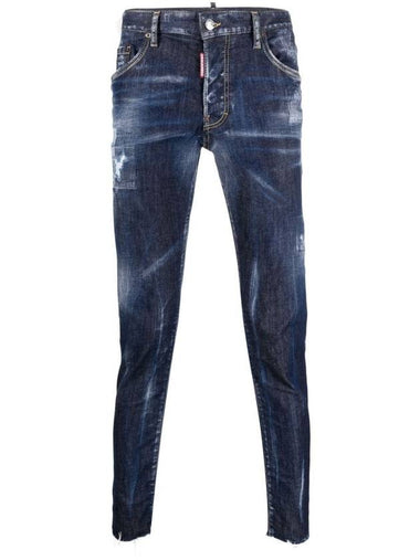 Men's Distressed Slim Fit Jeans Blue - DSQUARED2 - BALAAN 1