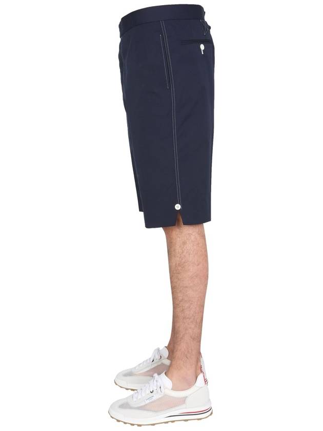 Men's Stitched Chino Shorts Navy - THOM BROWNE - BALAAN 4