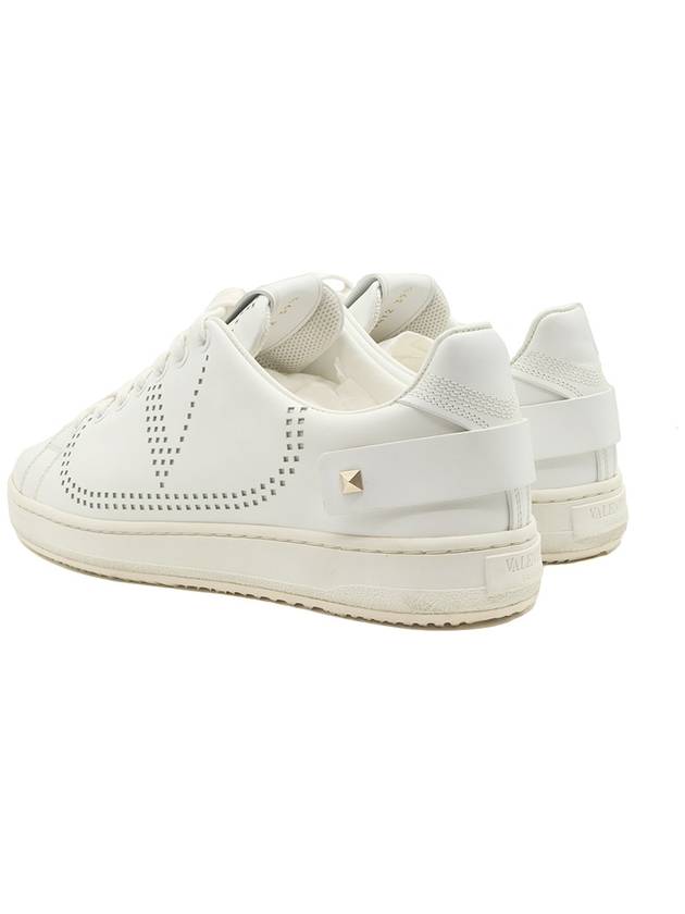 Women s Valentino TW2S0M20 White Calfskin V Logo Punching Rockstud Backnet Sneakers 39 5 gt Gangbuk used luxury goods - VALENTINO - BALAAN 5