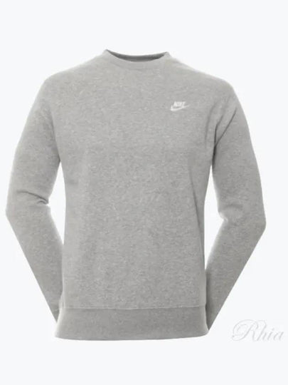 Sportswear Men's Club Fleece Crew Sweatshirt Grey - NIKE - BALAAN 2