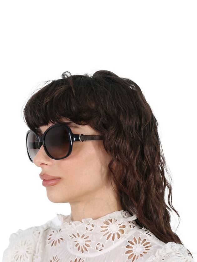 Eyewear Round Acetate Sunglasses Black - SALVATORE FERRAGAMO - BALAAN 3