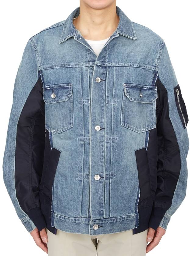 Men's Denim Jacket Blue - SACAI - BALAAN 5