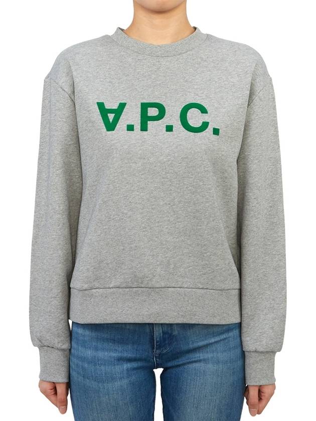 Elisa Logo Print Sweatshirt Grey - A.P.C. - BALAAN 4