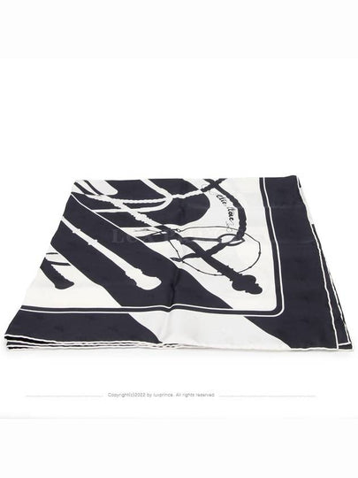 Carr silk scarf 90 navy 1217rt - HERMES - BALAAN 2