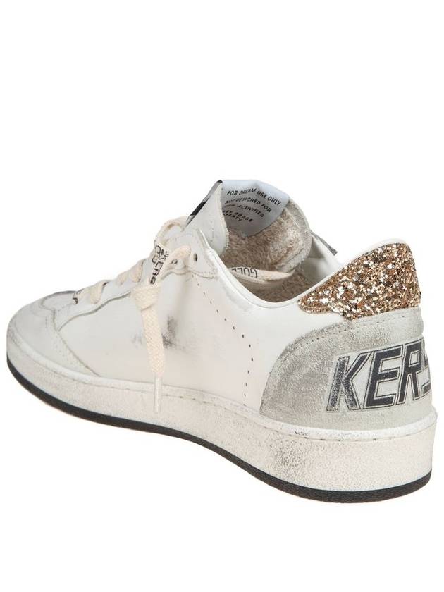 Ball Star Gold Tab Leather Low Top Sneakers White - GOLDEN GOOSE - BALAAN 3