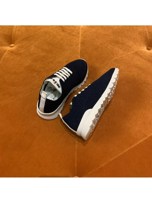 Women's Cashmere Low Top Sneakers Navy - KITON - BALAAN 7