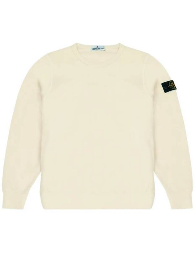 Kids Garment Dyed Logo Wappen Patch Sweatshirt Beige - STONE ISLAND - BALAAN 3