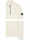 Wappen Patch Half Zip Up Knit Top Ivory - STONE ISLAND - BALAAN 7