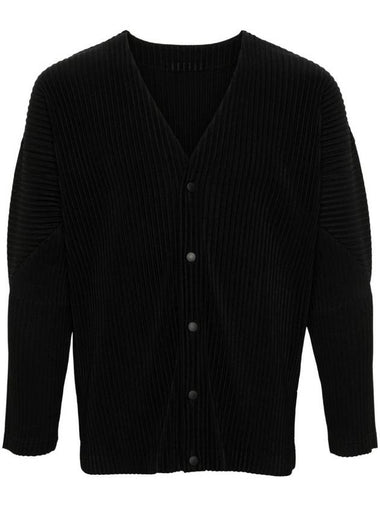 Pleats Cardigan Black - ISSEY MIYAKE - BALAAN 1