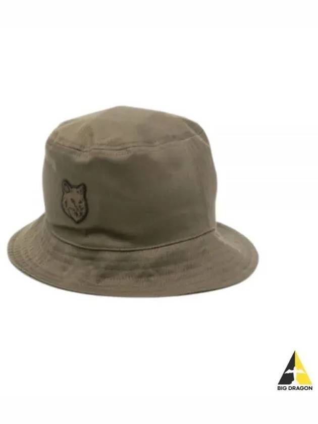Fox Head Patch Bucket Hat Khaki - MAISON KITSUNE - BALAAN 2