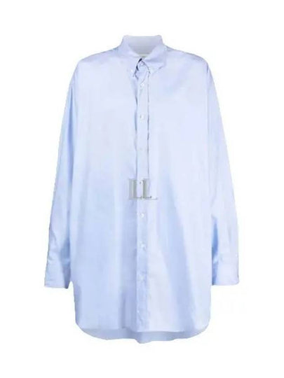 Oversized Fit Oxford Long Sleeve Shirt Blue - MAISON MARGIELA - BALAAN 2