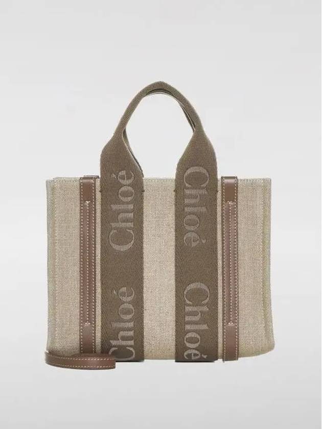 Woody Logo Small Tote Bag Dark Nut - CHLOE - BALAAN 2