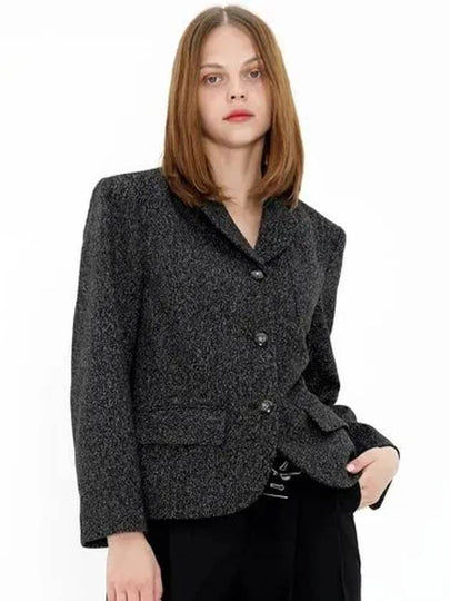 Wool Melange2 Jacket Black - DAMAGE MNEMONIC - BALAAN 2