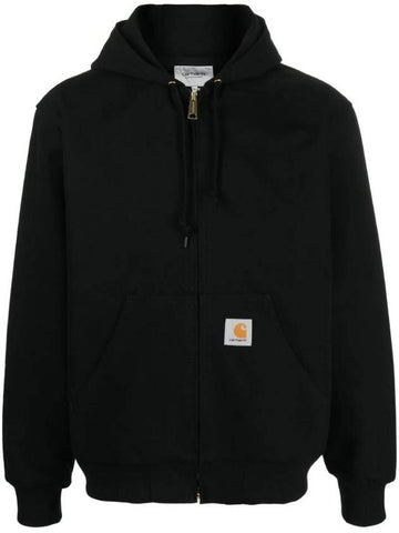 Dearborn Canvas Active Zip Up Hoodie Black - CARHARTT WIP - BALAAN 1