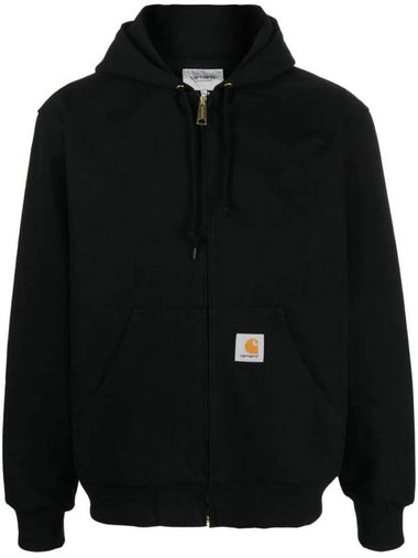 Dearborn Canvas Active Zip Up Hoodie Black - CARHARTT WIP - BALAAN 1