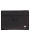 Logo Card Wallet Black - TOM FORD - BALAAN.