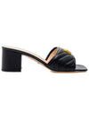 Double G Slide Sandal Heels Black - GUCCI - BALAAN 3