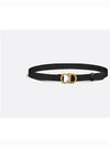 Saddle 20mm Jacquard Belt Black Antique Gold - DIOR - BALAAN.