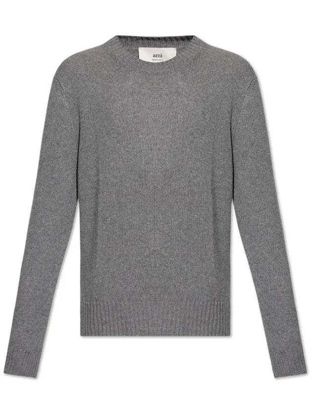 Alexandre Mattiussi Crew Neck Knit Top Grey - AMI - BALAAN 1